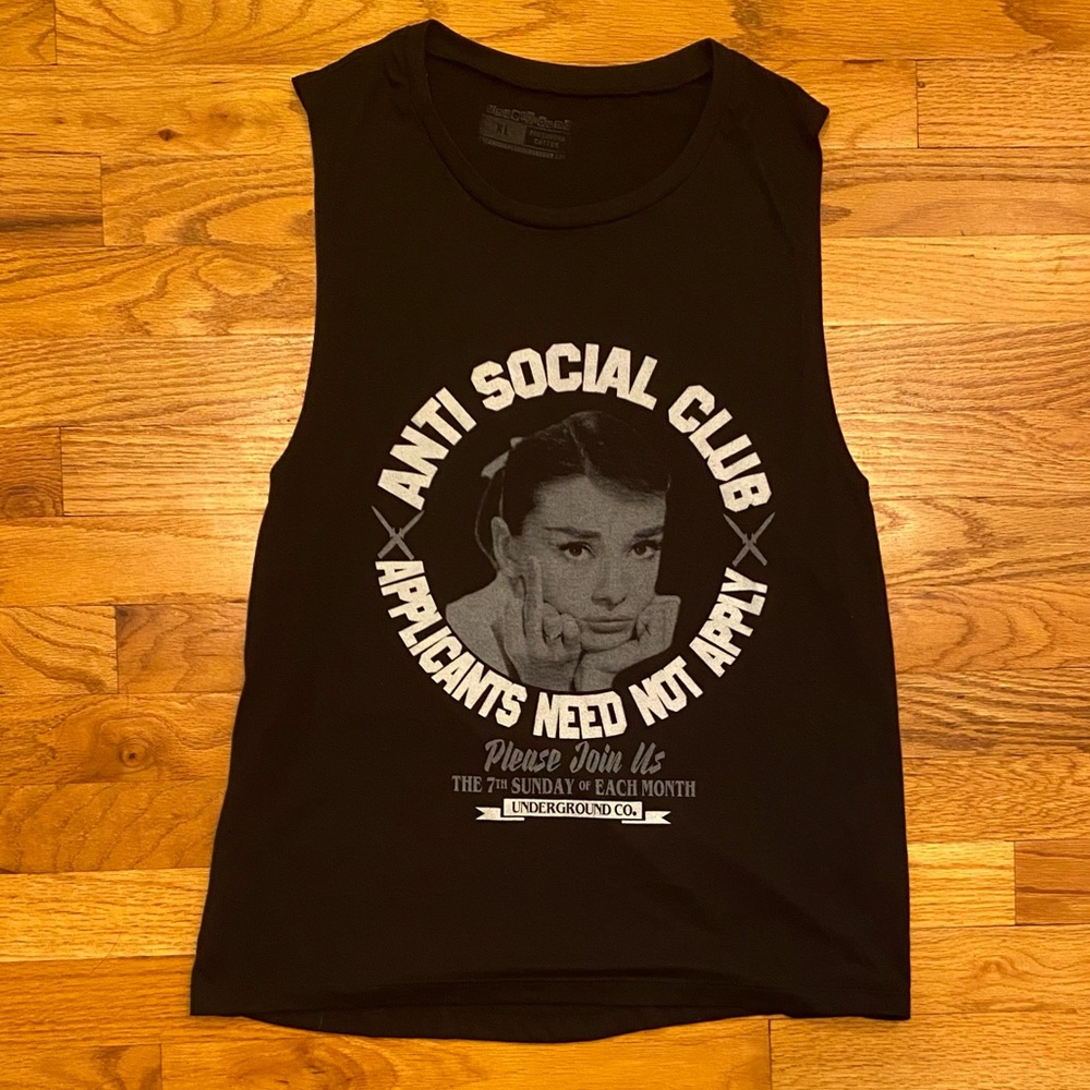 Anti-Social Club Graphic Print Tank Top